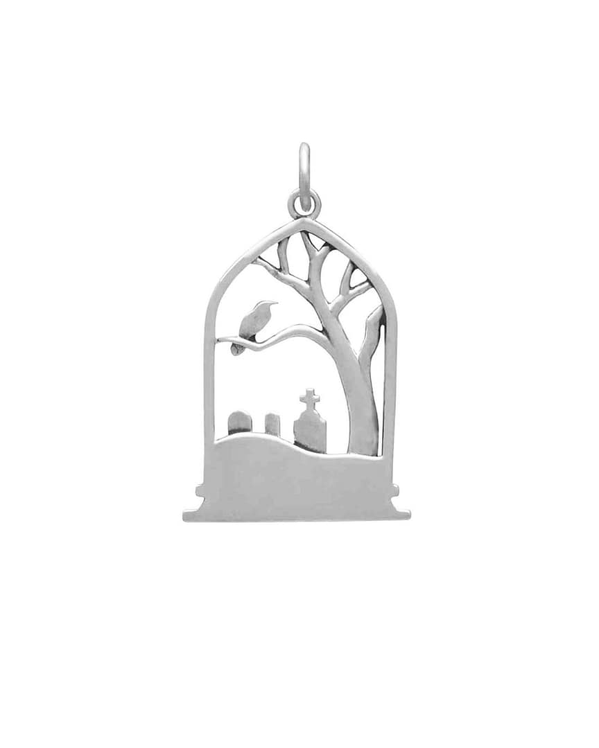 gothic-arch-graveyard-view-silver-pendant-back-hellaholics gothic-arch-graveyard-view-silver-pendant-back-hellaholics