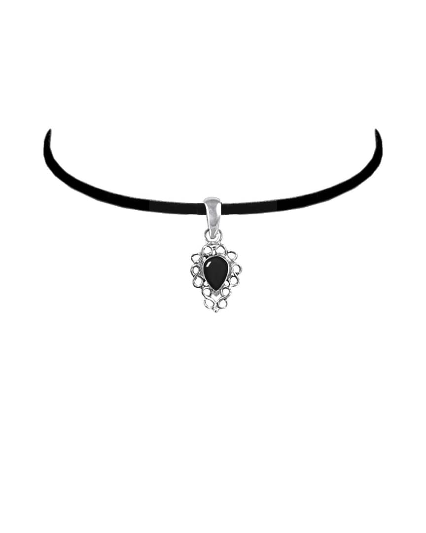 anais-onyx-silver-choker-hellaholics anais-onyx-silver-choker-hellaholics