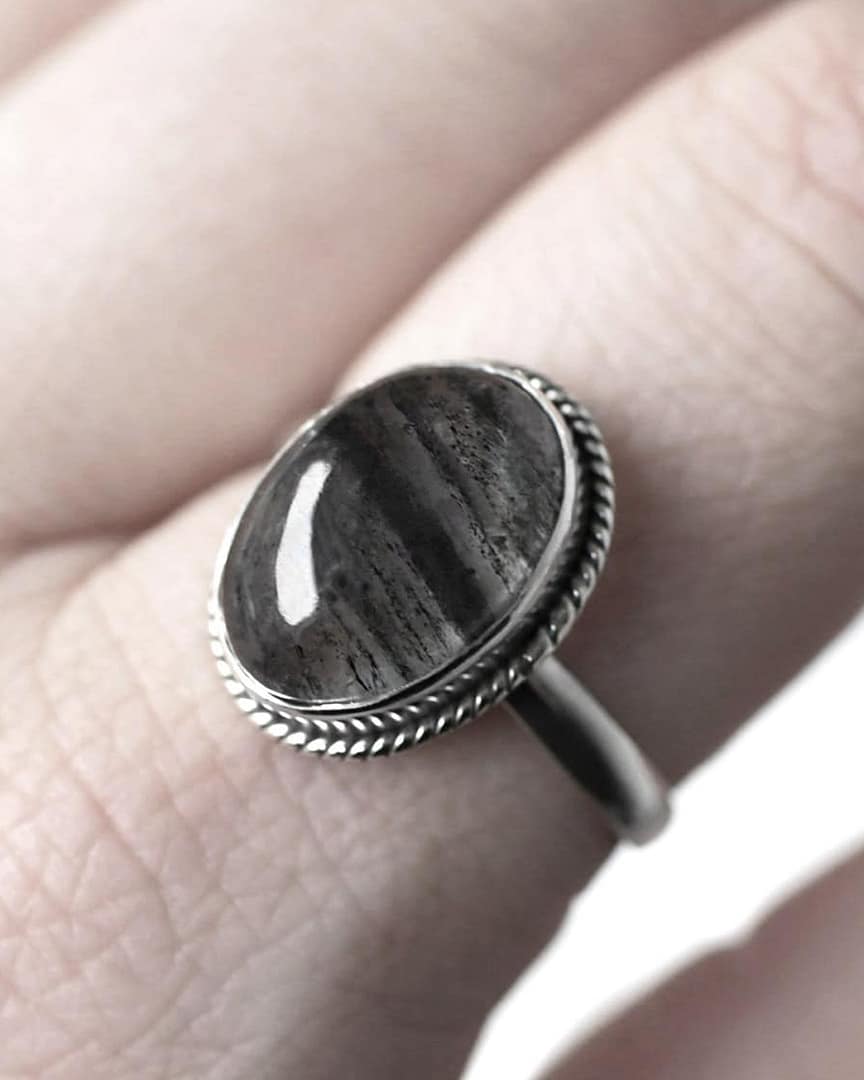 gaia-black-rutilated-quartz-silver-ring-close-up-hellaholics gaia-black-rutilated-quartz-silver-ring-close-up-hellaholics