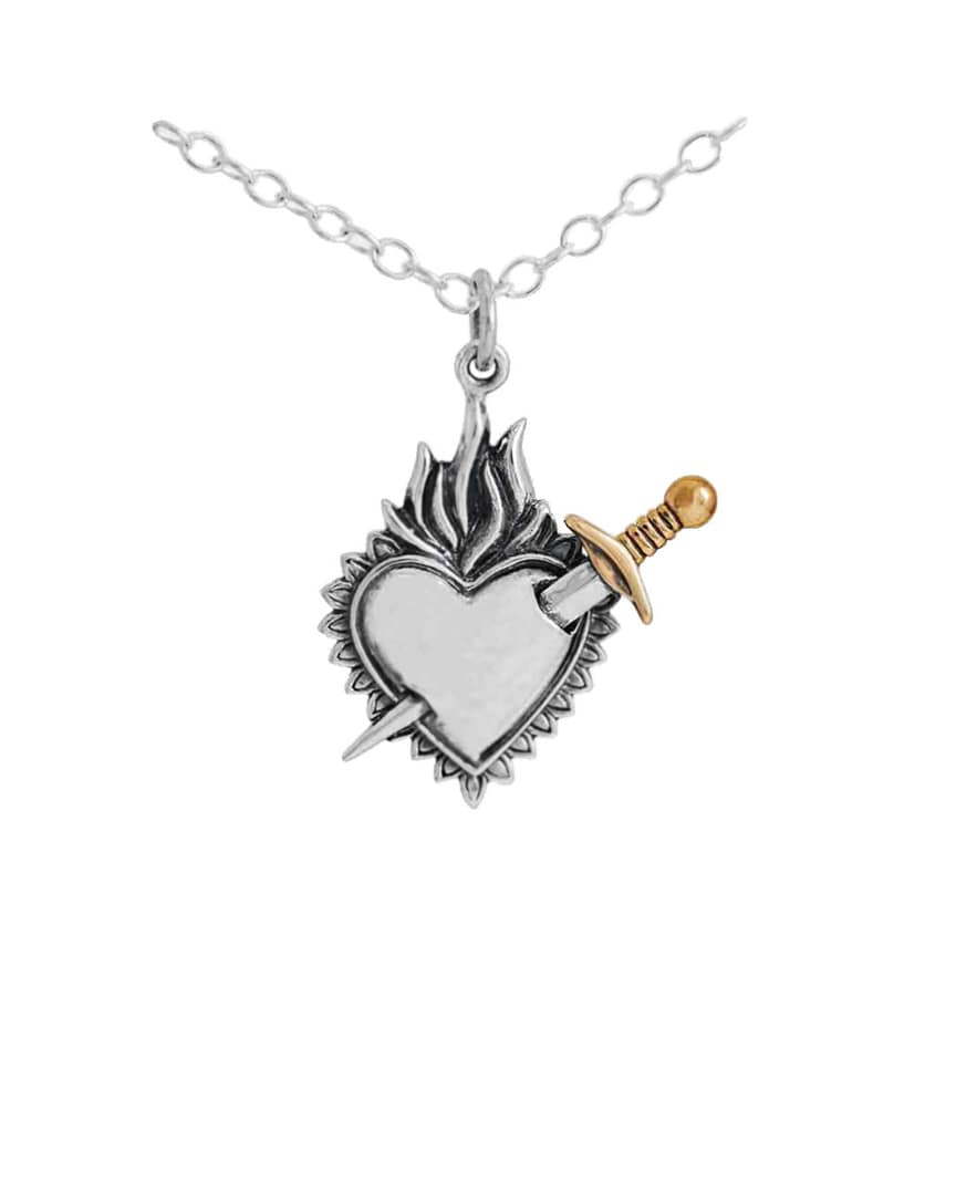 dagger-heart-necklace-silver-bronze-front-hellaholics