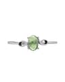 Dione Green Prehnite Silver Stacking Ring Hellaholics