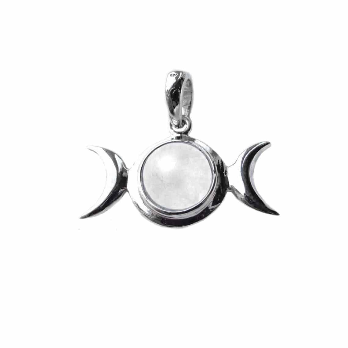 triple moon goddess pendant